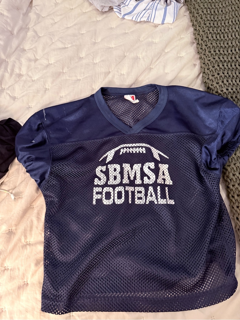 SBMSA Navy Kids Football Jersey